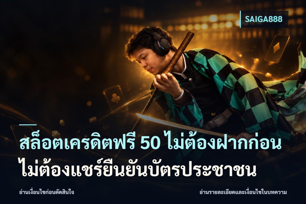 สล็อตเครดิตฟรี 50 ไม่ต้องฝากก่อนไม่ต้องแชร์ยืนยันบัตรประชาชน
